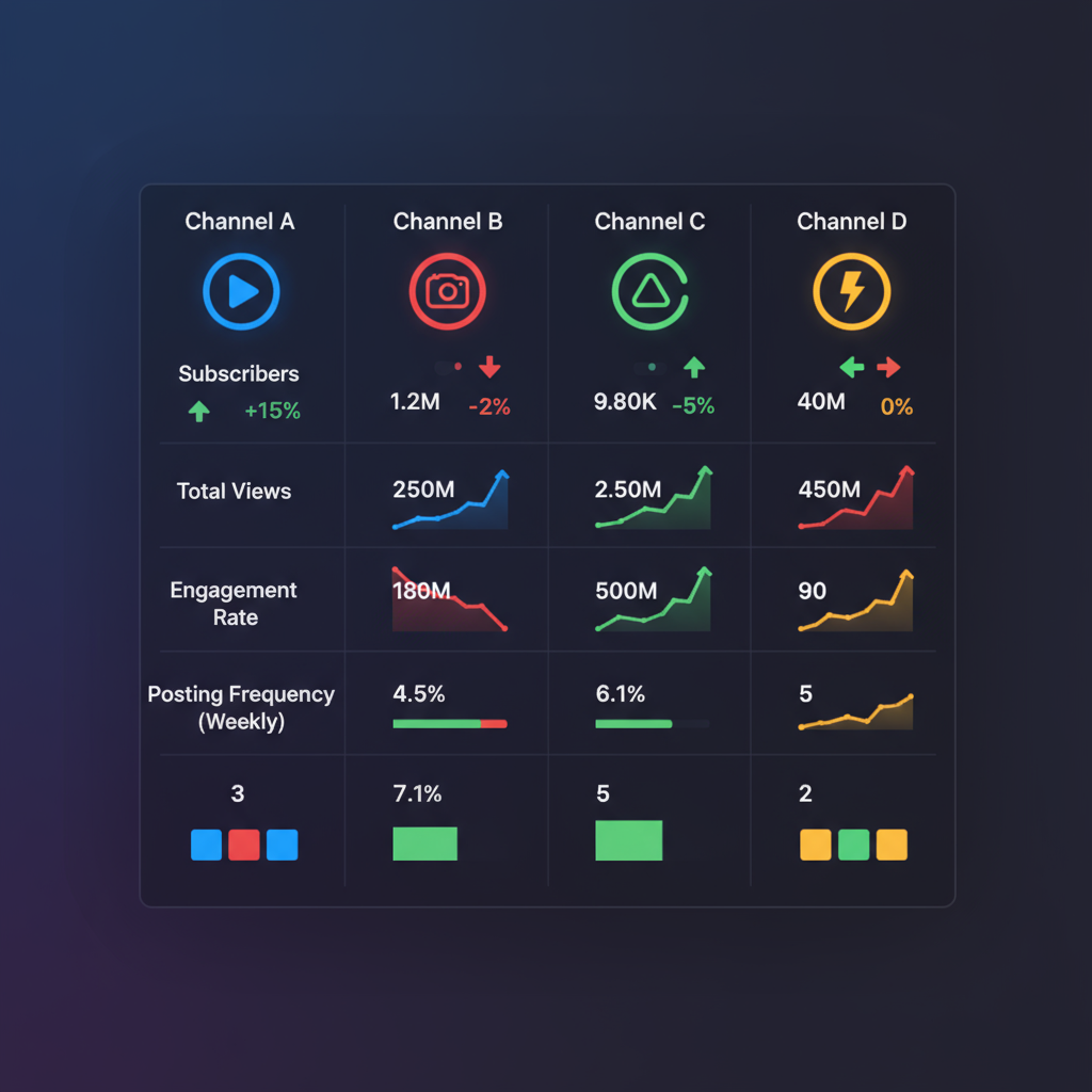 Study Thumbnail Design for Clickability — competitor youtube channel analysis