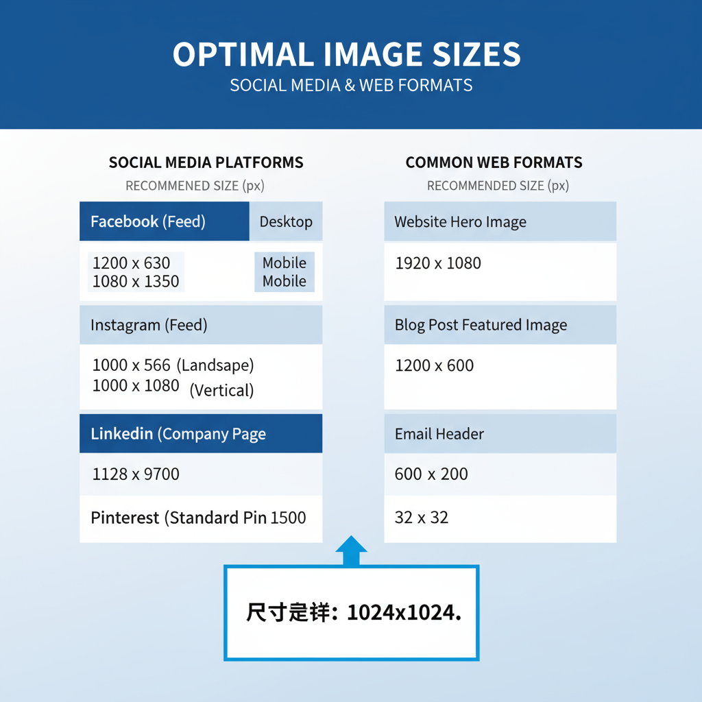 Optimal Image Sizes for Major Social Media Platforms — complete image guidelines web social media