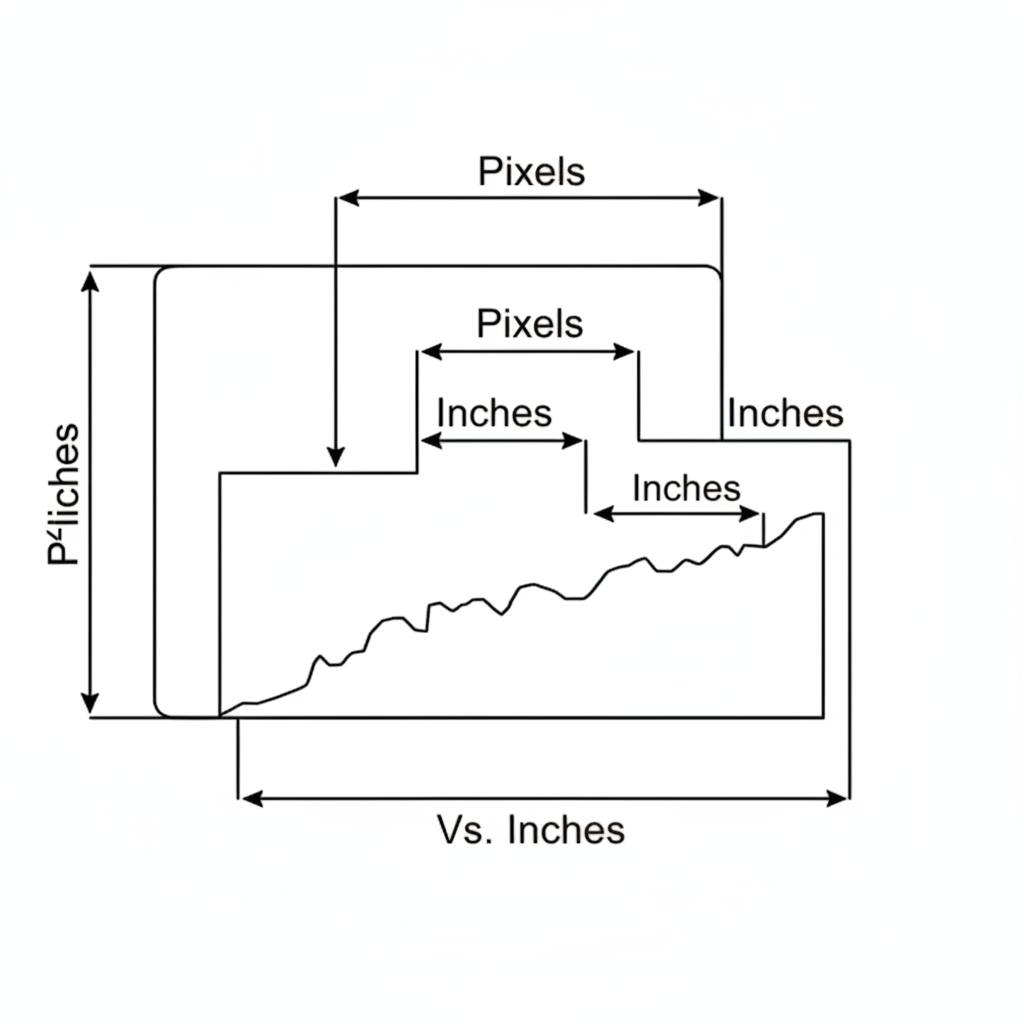 Example: 1080 × 1350 at 72 PPI — convert 1080 x 1350 pixels to inches