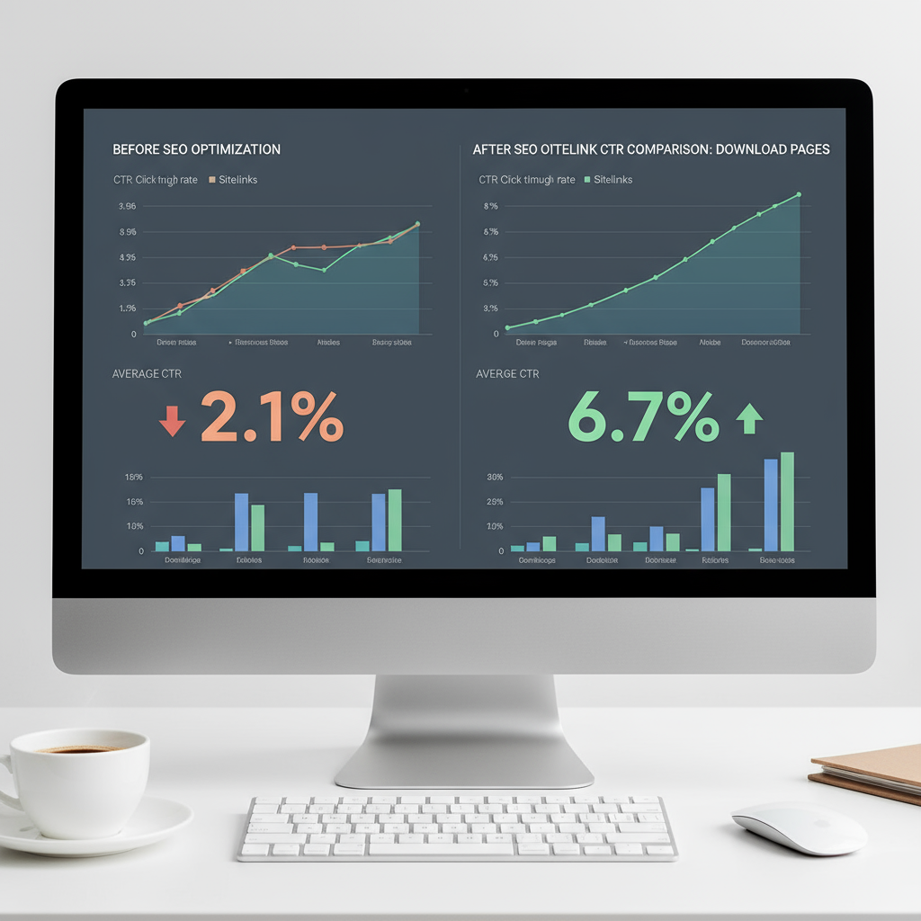 Ensure Download Pages Load Fast and Are Mobile-Friendly — create optimize sitelinks for download pages