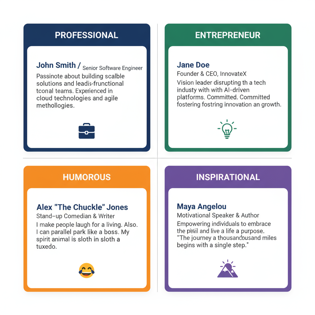 Infusing Humor, Quotes, and Personality — creative bio ideas for facebook