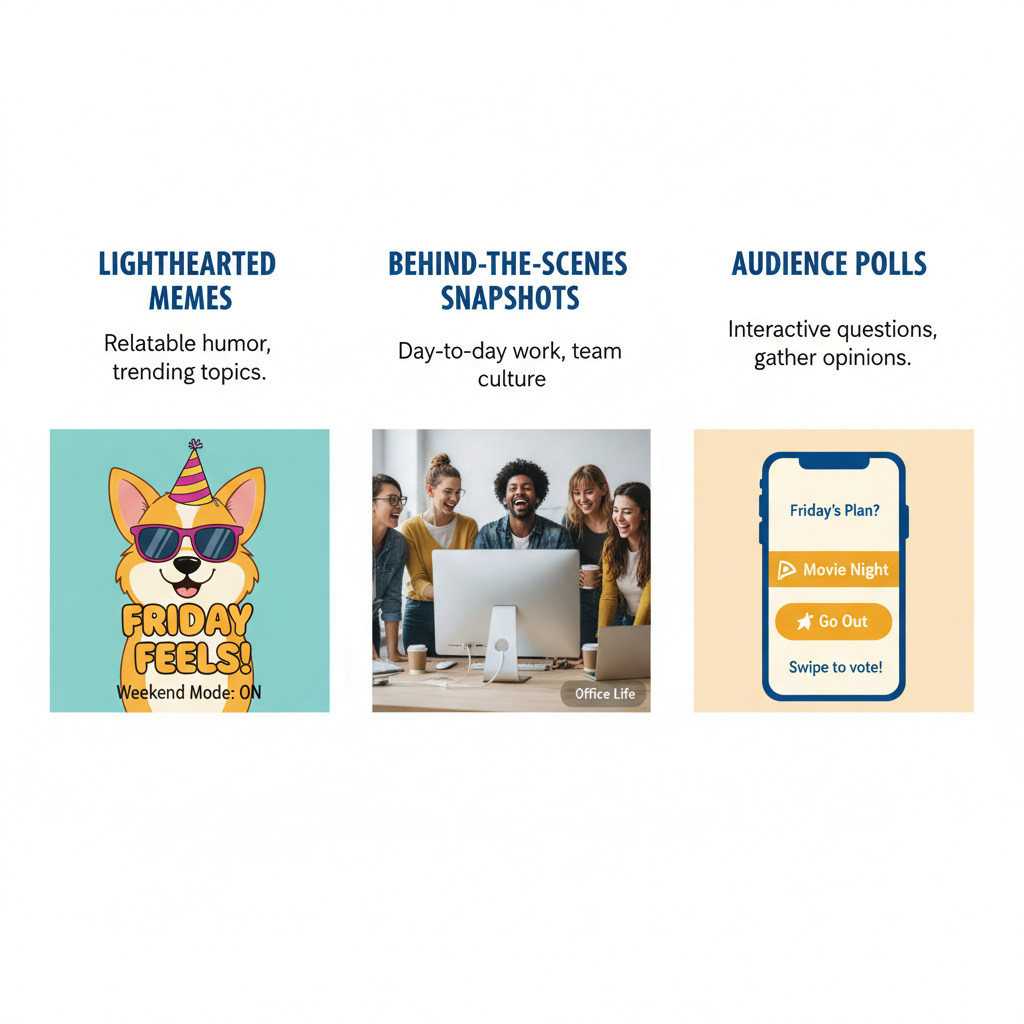Example Caption: — creative friday post ideas to boost engagement
