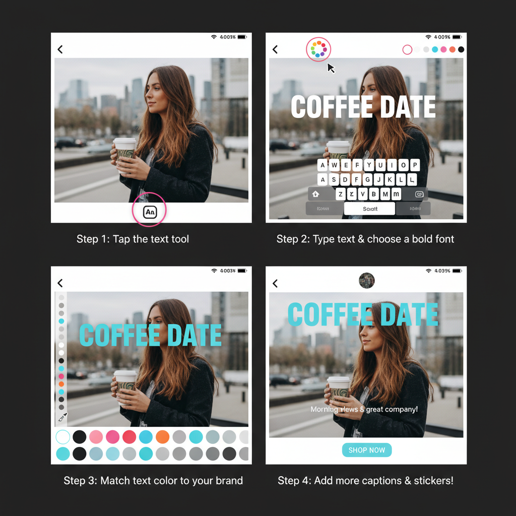 Match Text Color to Your Brand Palette for Consistency — creative ig story text ideas