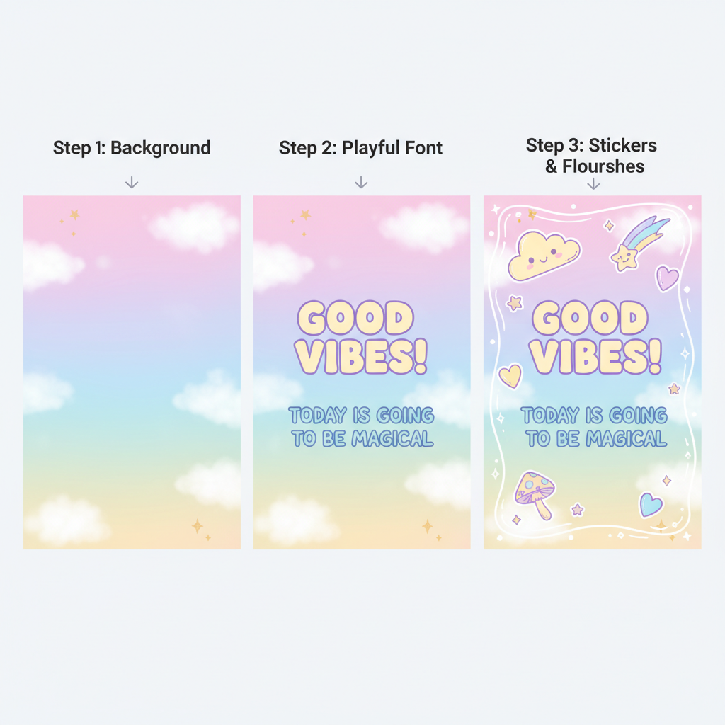Use Playful Fonts and Hand-Drawn Stickers — cute instagram story ideas
