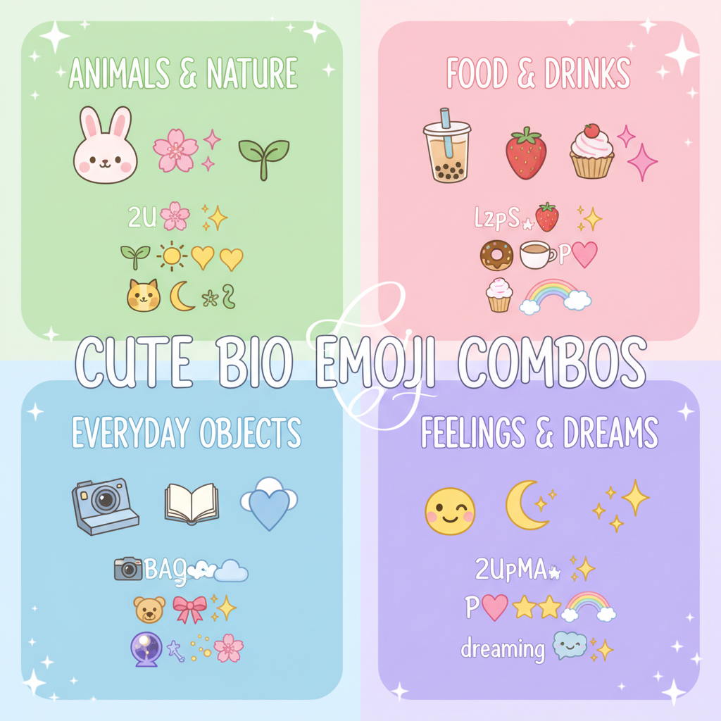 Top Emoji Categories for Cuteness — cute stuff to put in your bio