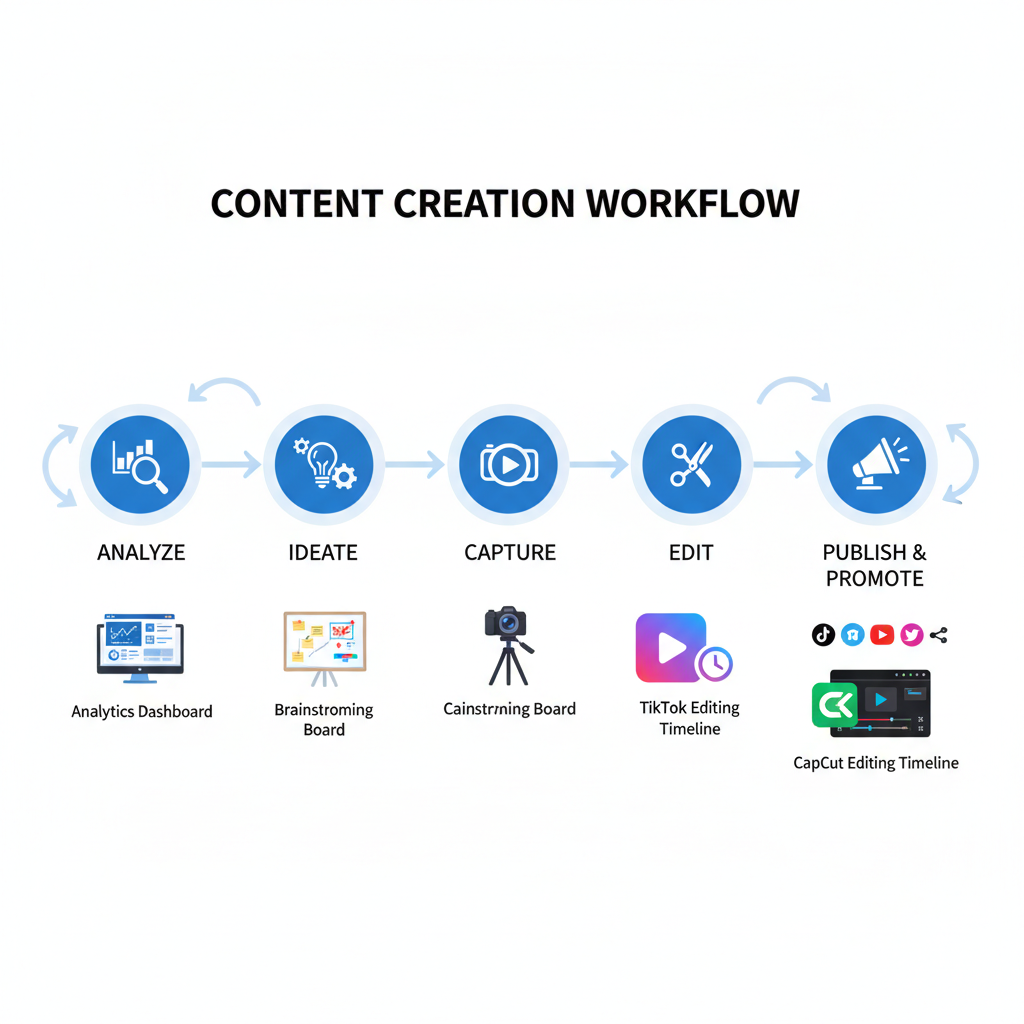 Brainstorming & Researching Trends — day in the life of tiktok content creator