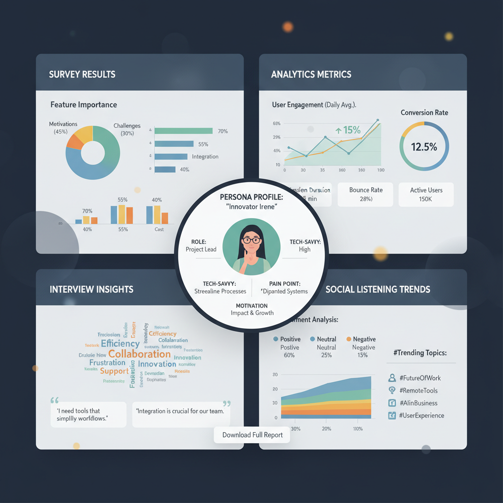 Researching Audience Demographics, Behaviors, and Pain Points — define and use target personas