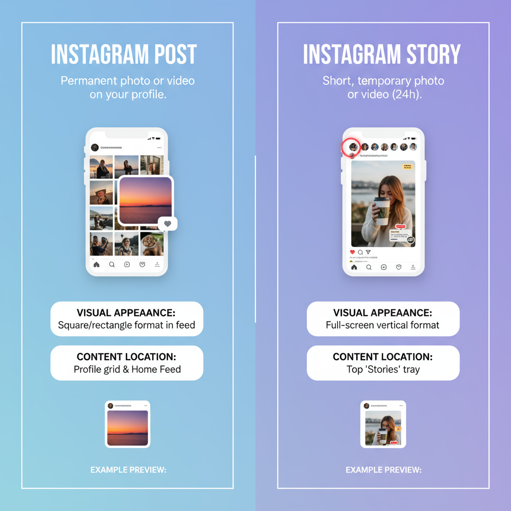 Instagram Story: Definition, Appearance, and Location — difference between post and story on instagram