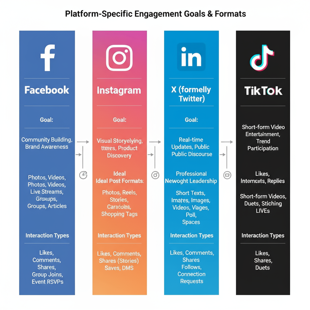 Understanding Platform-Specific Engagement Goals — engagement posts on social media