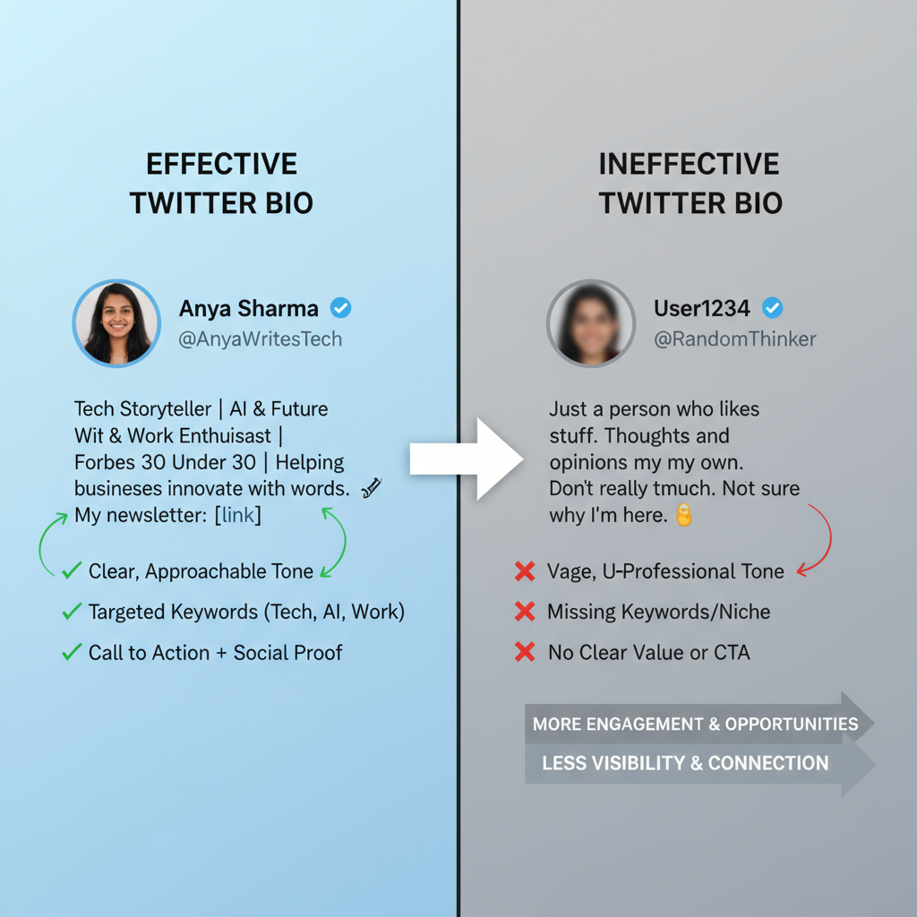 Niche Expert — example of bio on twitter