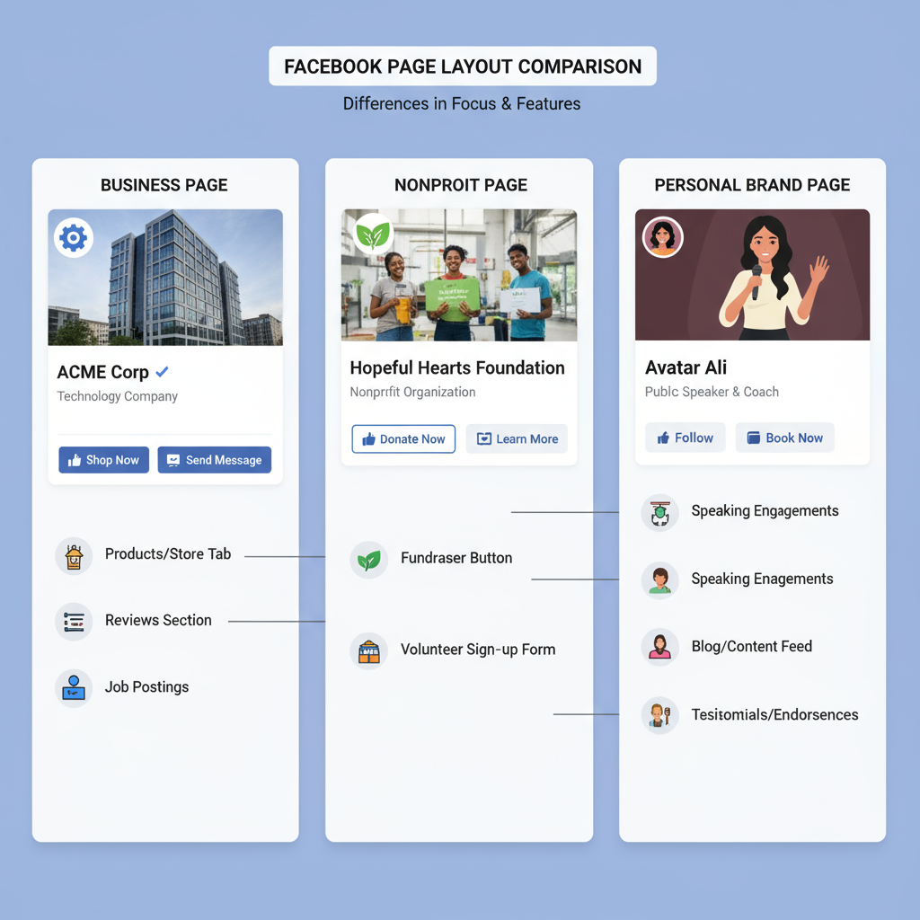 Example: Business Facebook Page — example of facebook page