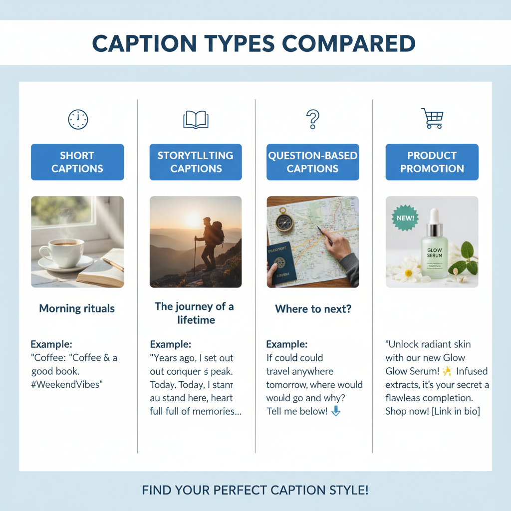 Types of Captions — examples of captions