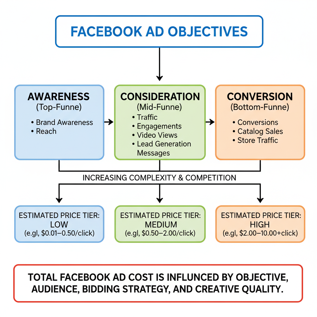 Ad Objectives and Their Impact on Cost — facebook advertising cost uk