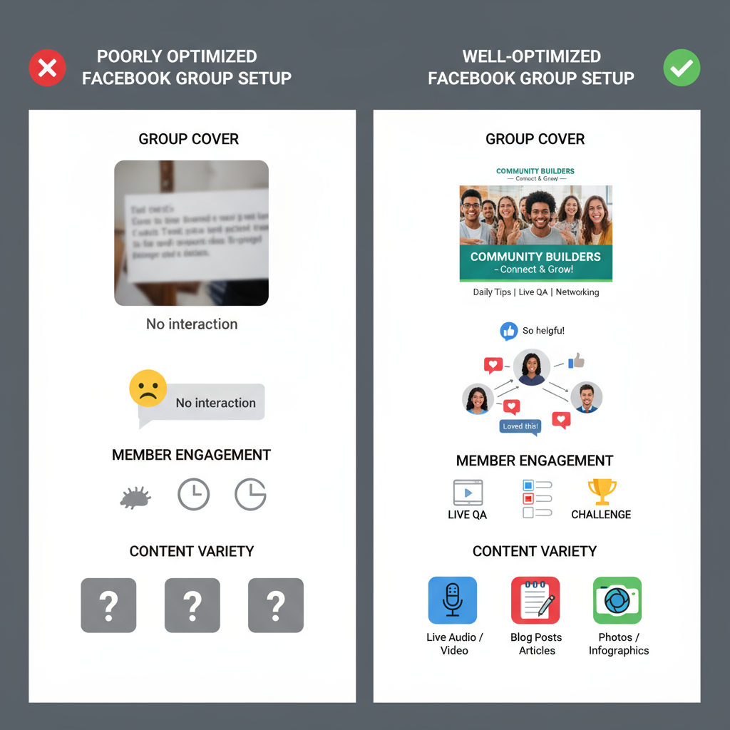 Set Up a Compelling Group Name, Description, and Cover Photo — facebook group marketing
