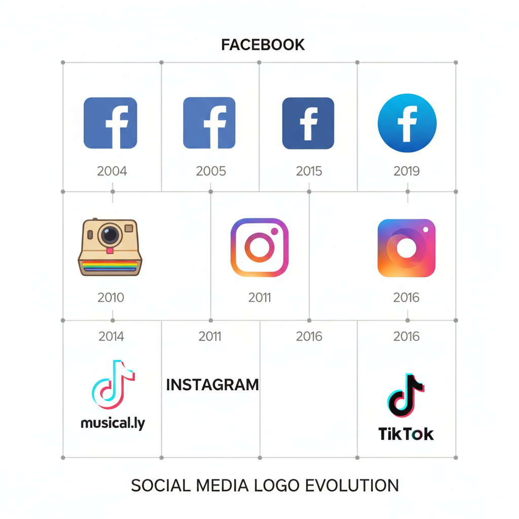 History and Evolution of the TikTok Logo — facebook instagram tiktok logo