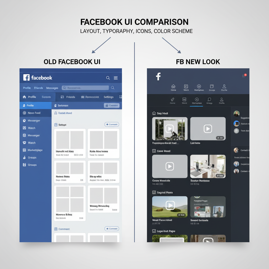 Icons and Color Scheme — fb new look features changes tips