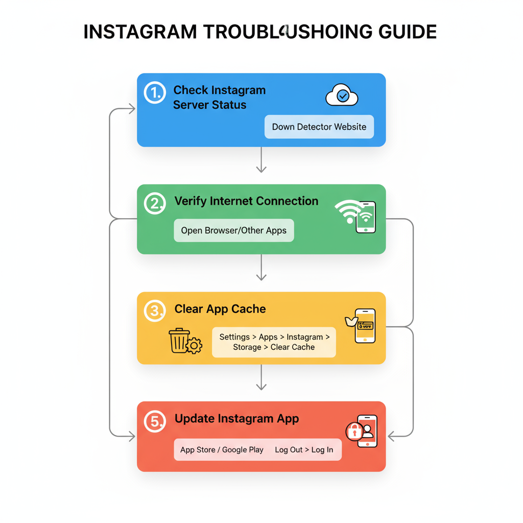 Step 1: Check Instagram Server Status — fix instagram couldnt load search results