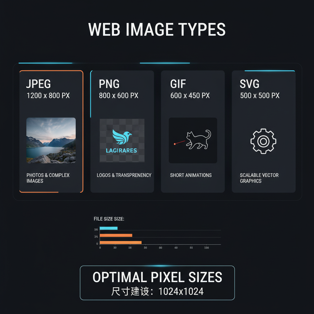 Common Web Image Types & Sizes — good picture size guide web print social media
