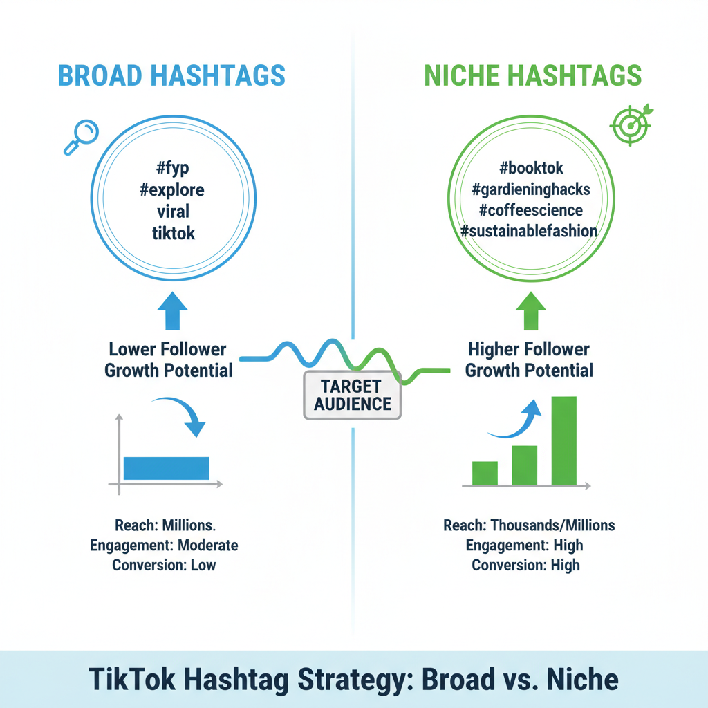 Research Trending and Niche-Specific Hashtags — hashtag tiktok to get followers