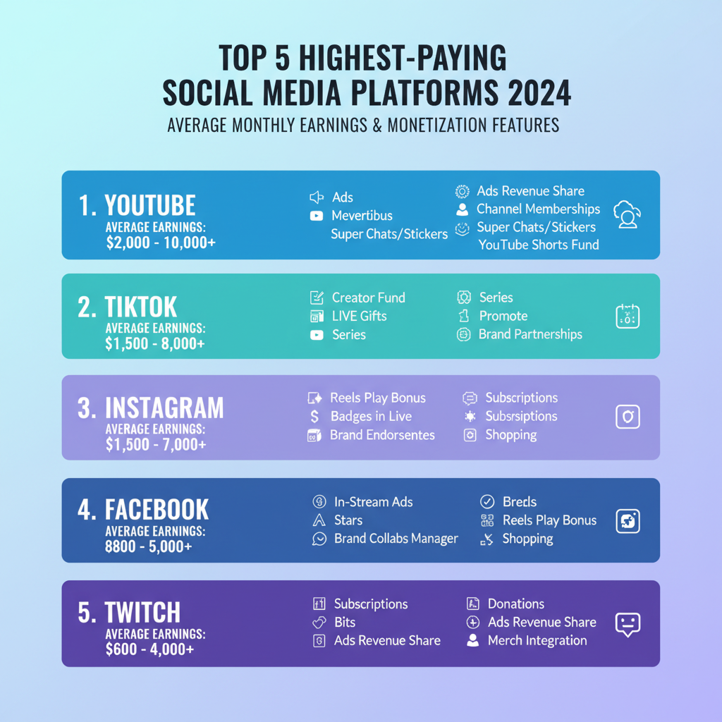 Key Tools for Earnings — highest paid social media platforms