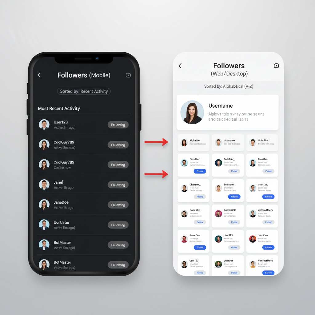 Impact of Recent Interactions — how are the followers on instagram listed