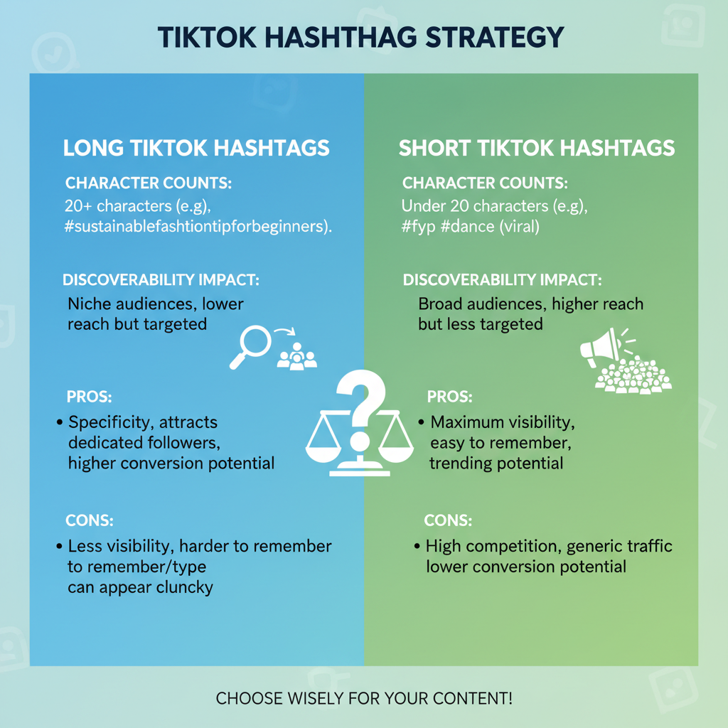 Pros and Cons of Using Long Hashtags vs Short Hashtags — how long can a hashtag be on tiktok