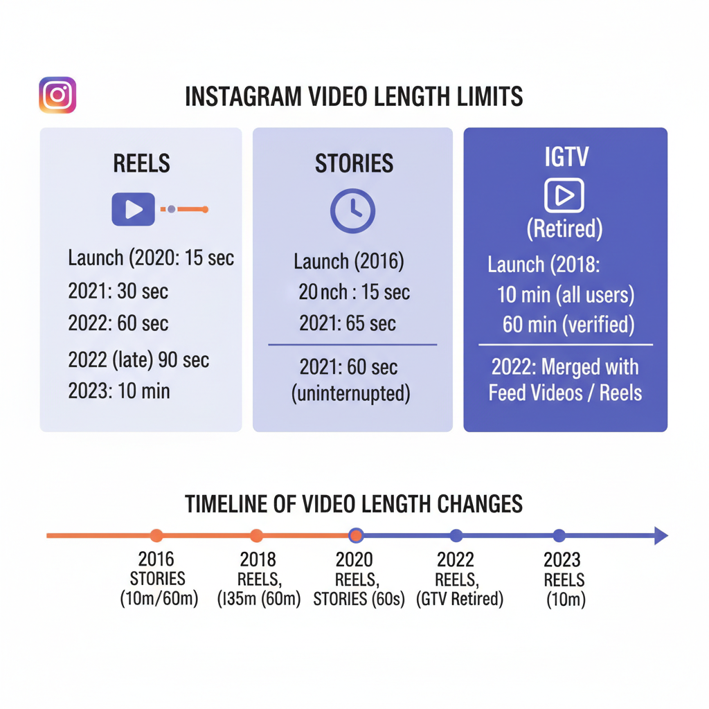 History of Reel Length Changes Since Launch — how long can a reel be instagram