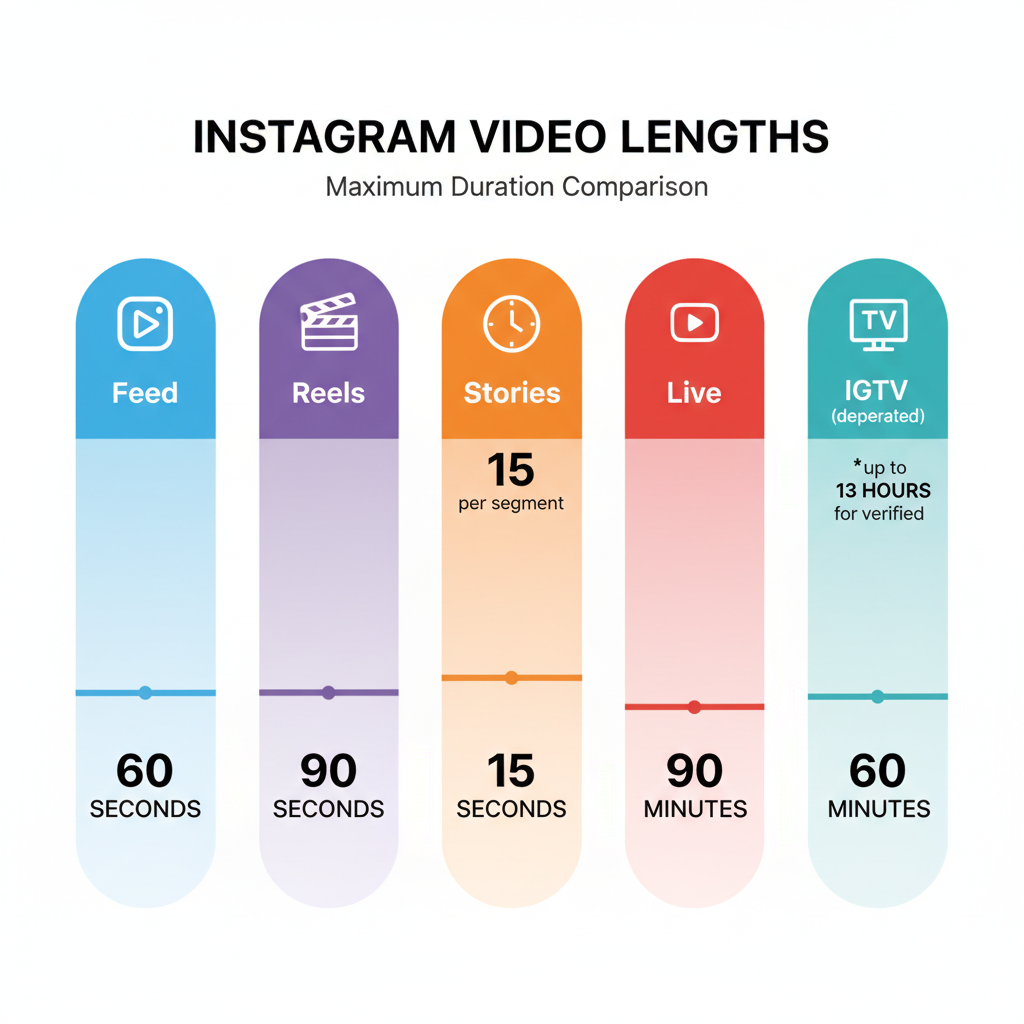 Maximum Allowed Lengths for Each Format — how long can a video post be on instagram