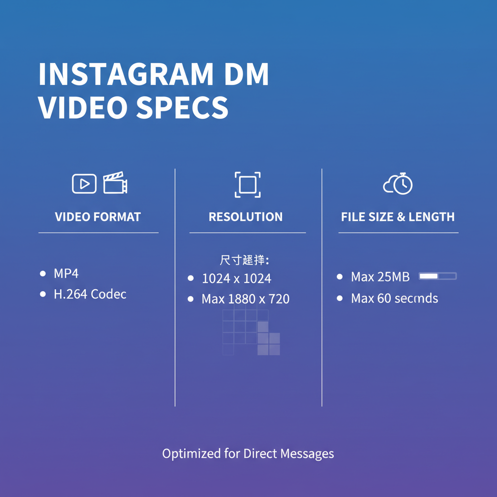 Video Format, Size, and Resolution Restrictions in DMs — how long can videos be on instagram messages