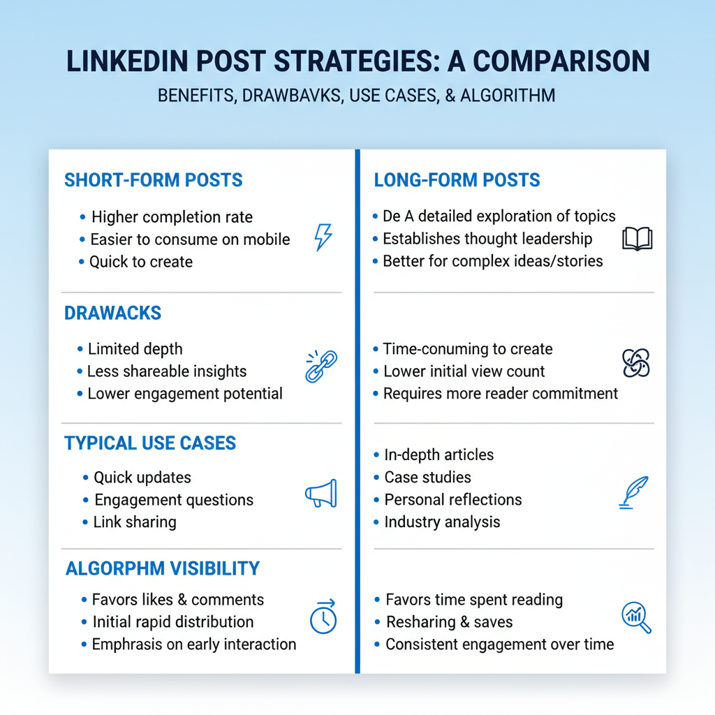 Long-Form (500+ words) — how long should linkedin posts be
