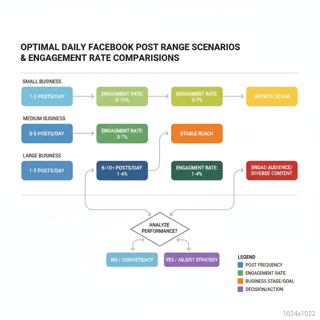 Recommended Posting Frequency by Business Size — how many facebook posts per day