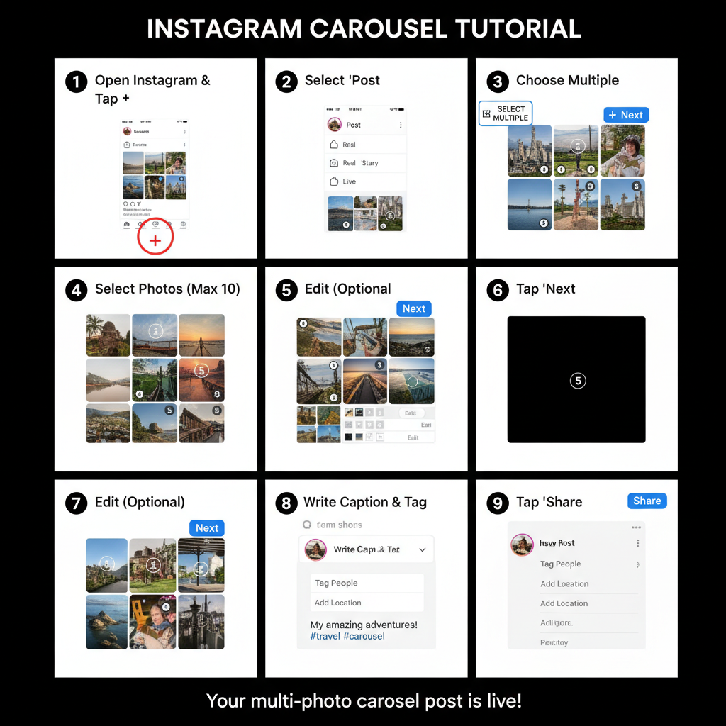 Creative Uses for Full 10-Photo Posts — how many photos does instagram allow in a post