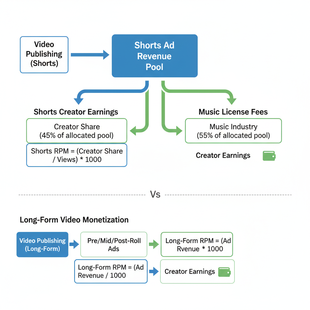 YouTube Shorts Earnings for 1 Million Views Explained — how much money 1 million views youtube shorts