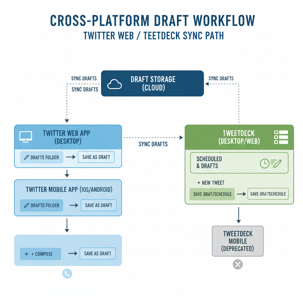 Step-by-Step: Saving a Draft Before Posting — how to access and manage drafts on twitter desktop