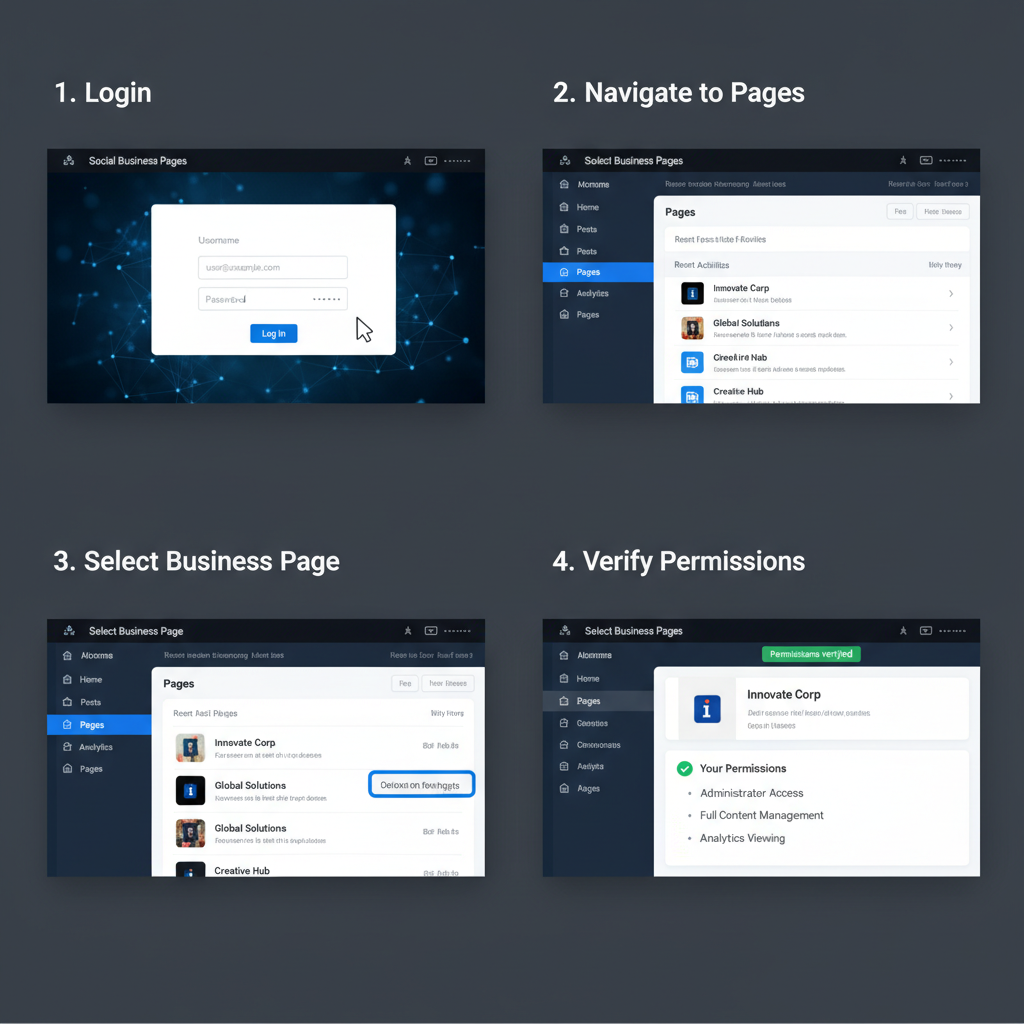Accessing the Business Page on Desktop (Step-by-Step) — how to access facebook business page