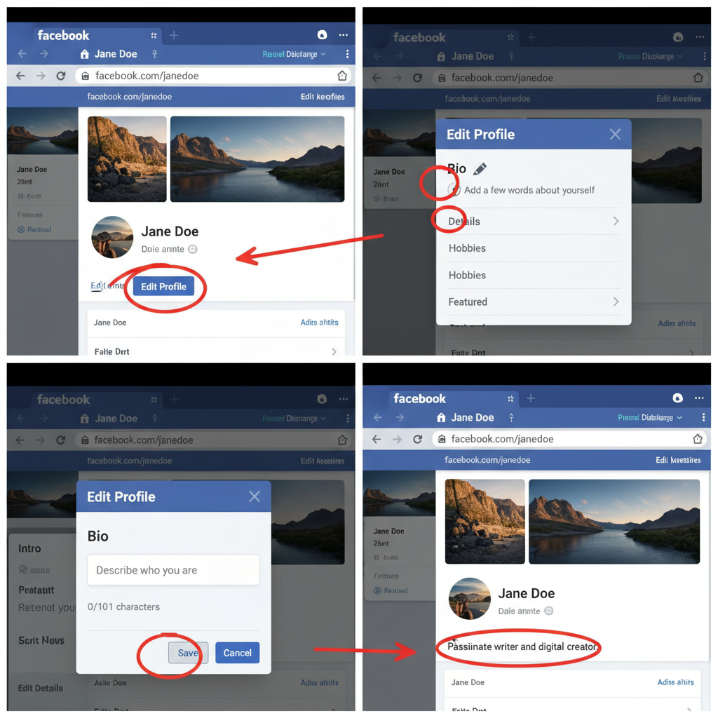 How to Access the Facebook Bio Section from Desktop — how to add a bio to facebook