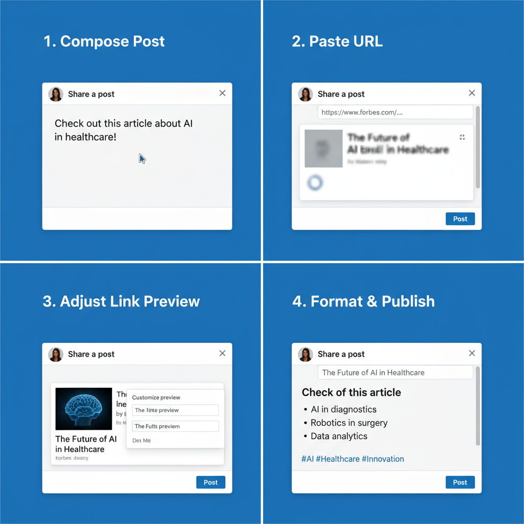 Step-by-Step: Adding a Clickable Link Directly in a Post — how to add a link in linkedin post