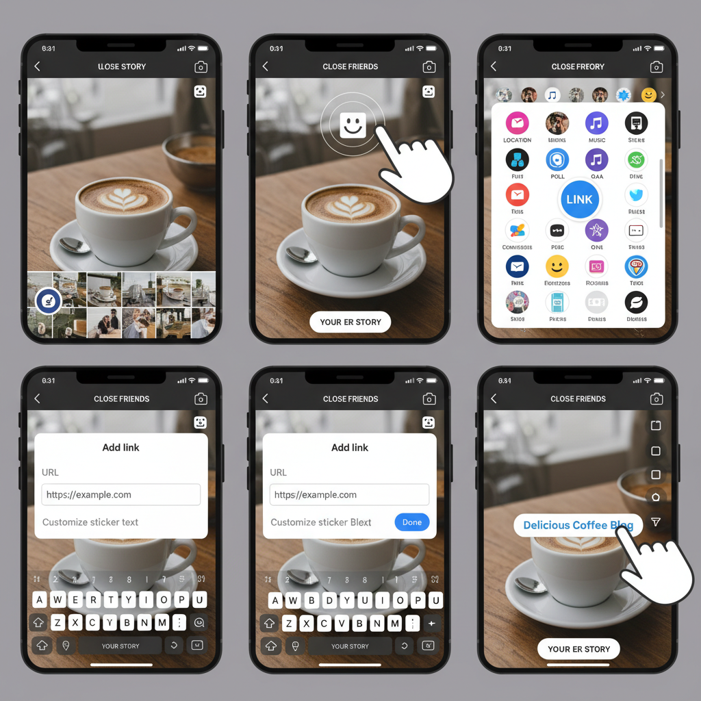 Creating Your Instagram Story — how to add a link to an instagram story