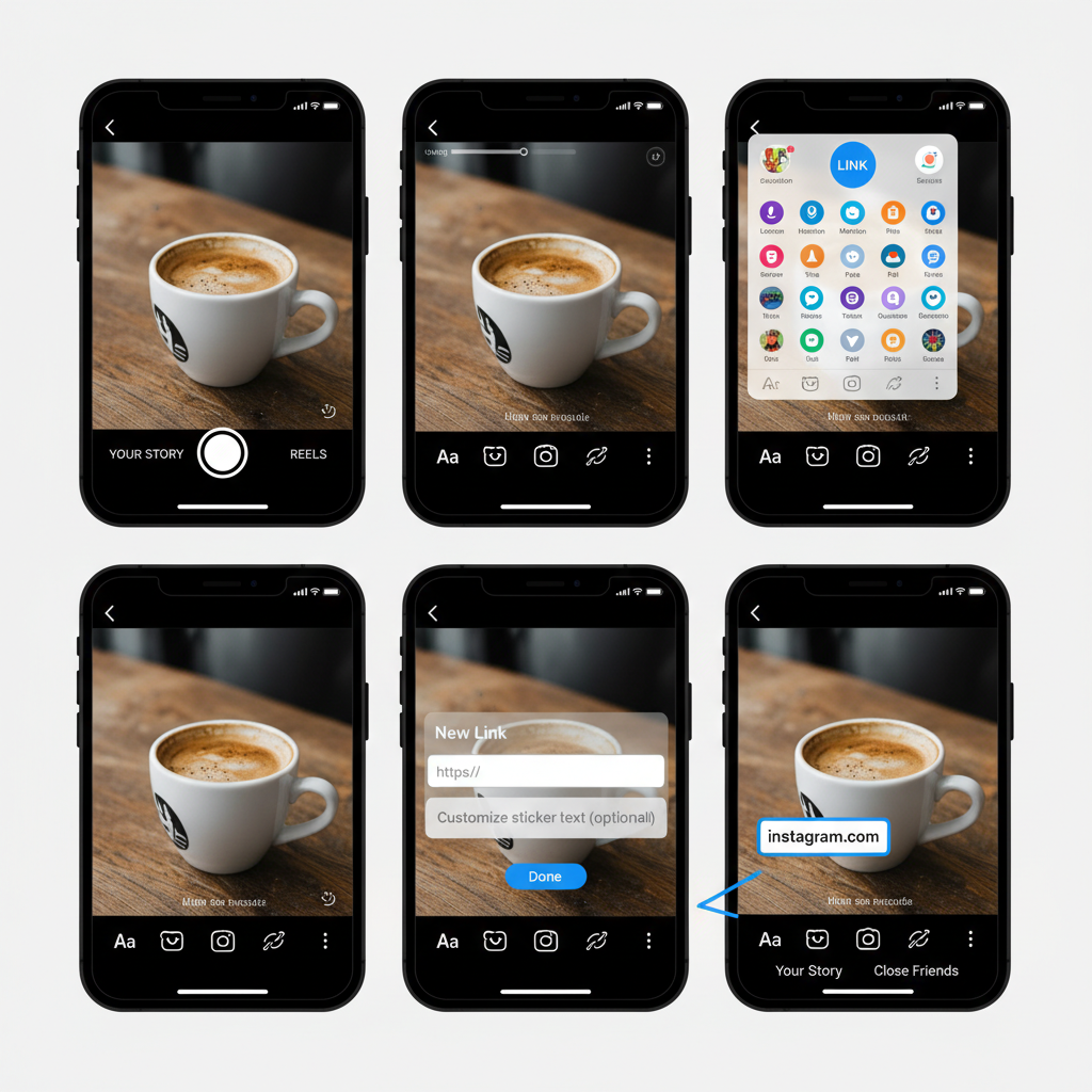 Create Story Content Before Adding Your Link — how to add a link to instagram story