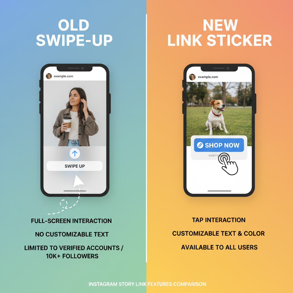 Updating Your Instagram App — how to add a link to my ig story