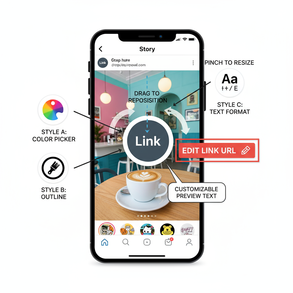 Create Your Story Content — how to add a link to your ig story