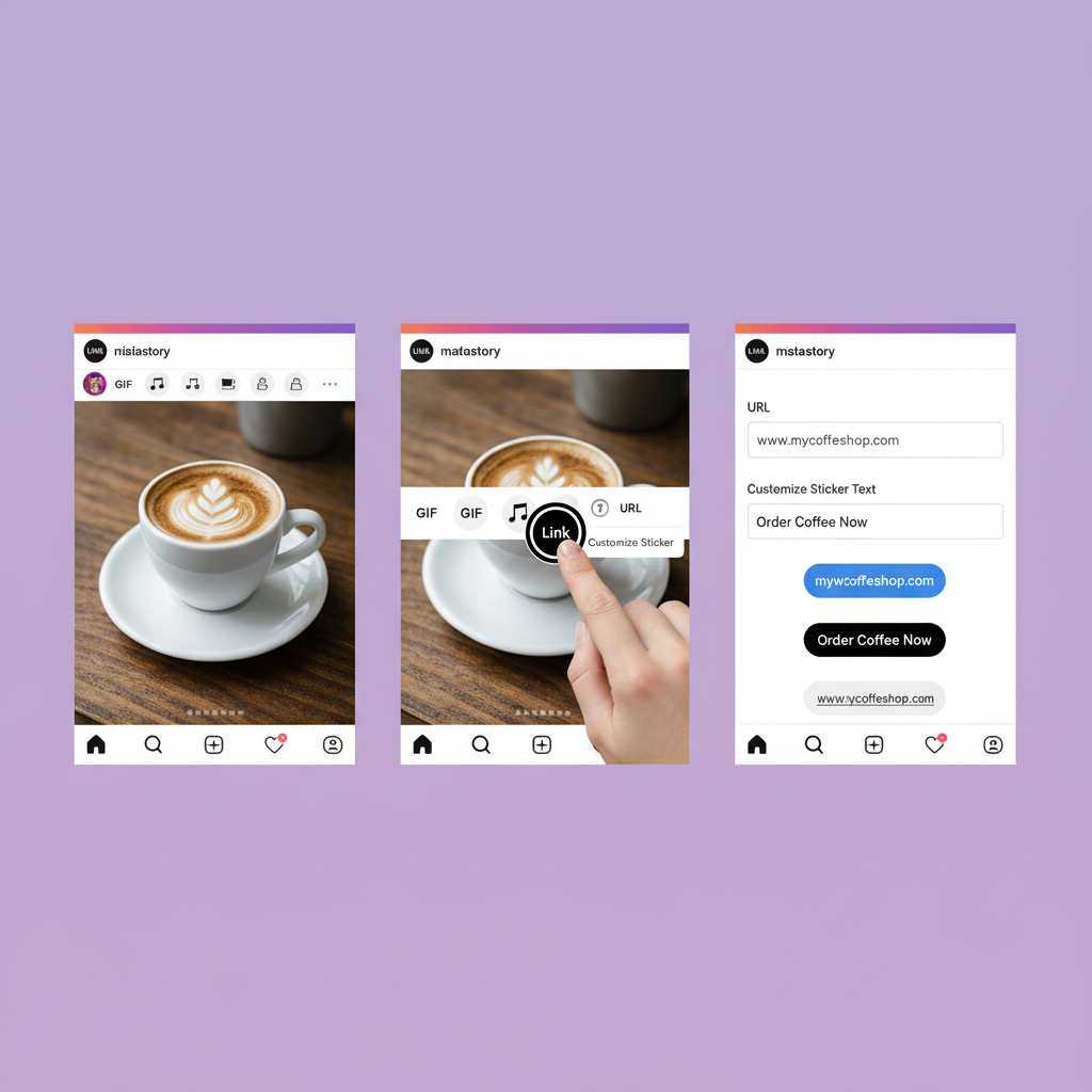 Enter Your URL and Customize Text — how to add a link to your instagram story