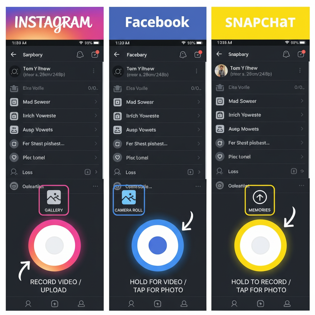 Step 3: Record a Video Within the App — how to add a video to my story
