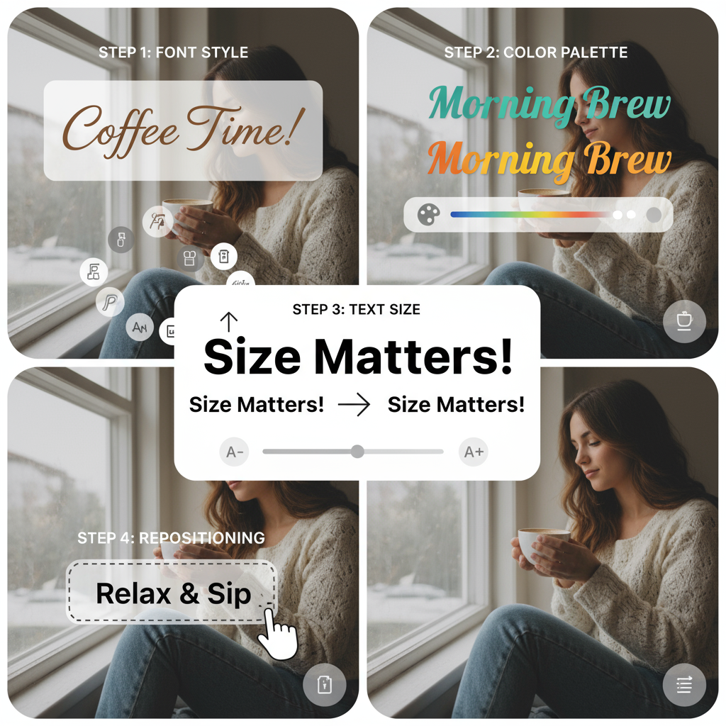 Editing Caption Style, Color, and Position — how to add captions to instagram stories