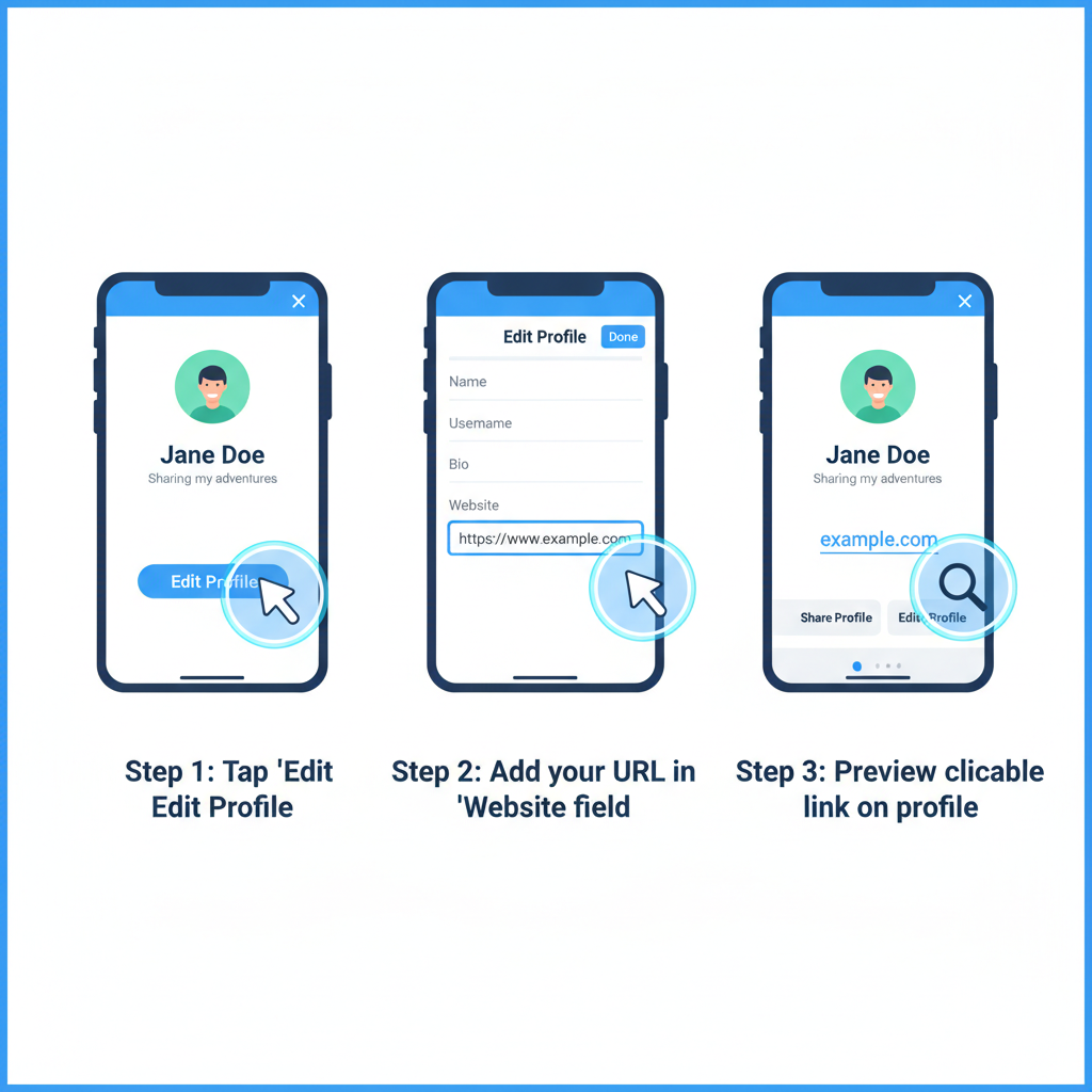 Steps to Add a Link in Your Bio — how to add clickable link in instagram post