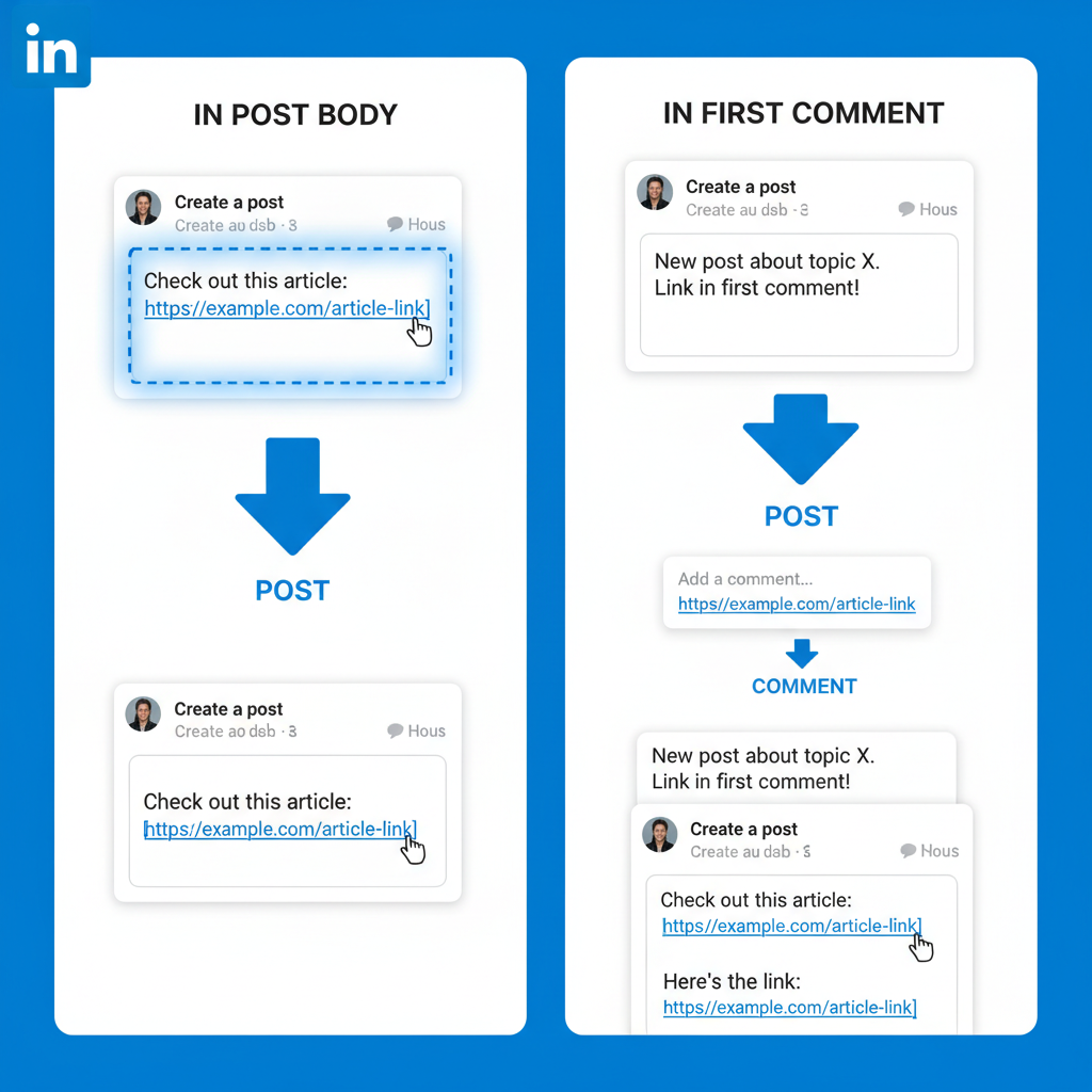 Common Formats — how to add link in linkedin post
