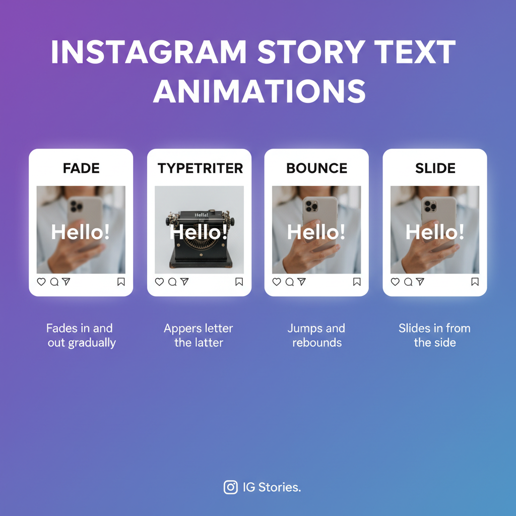Accessing the Text Feature and Choosing Animation — how to add moving text on instagram story