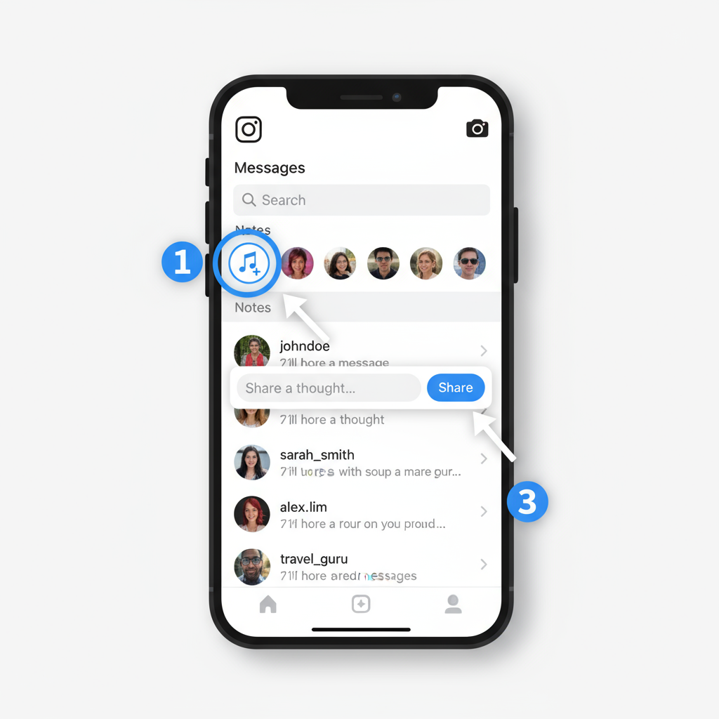 Locating the Instagram Notes Feature in DMs — how to add notes on instagram