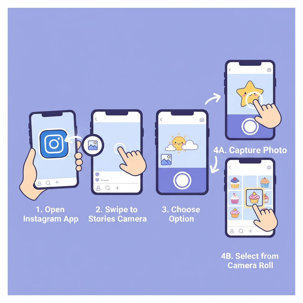 Using Photo Sticker Tool — how to add photos on instagram stories