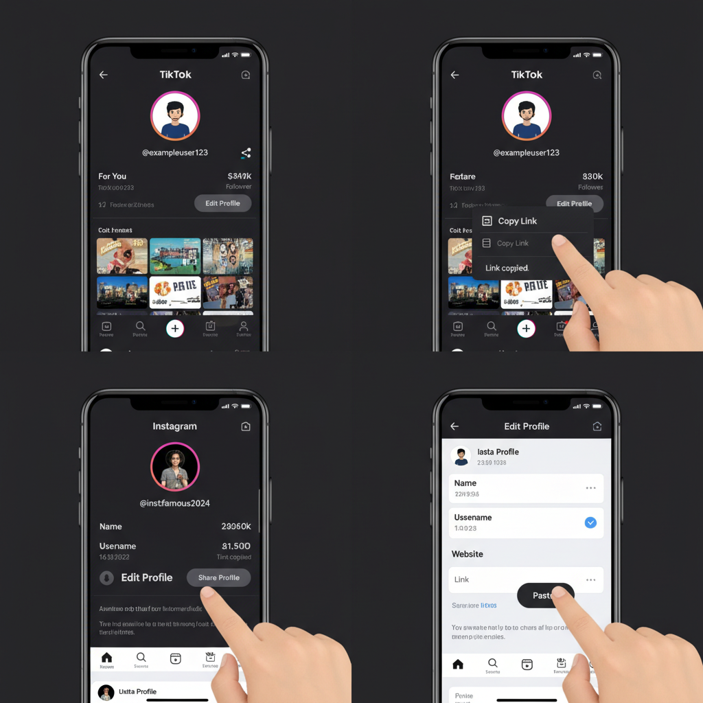 How to Locate and Copy Your TikTok Link — how to add tiktok link to instagram bio